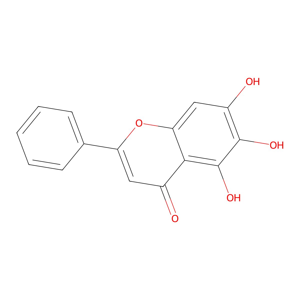 Baicalein molecular structure, CAS 491-67-8