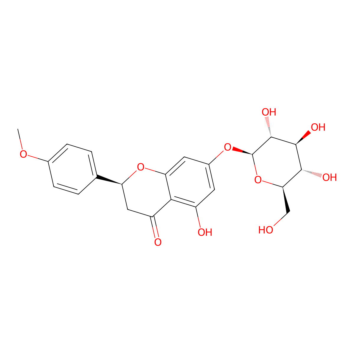 Isosakuranin molecular structure, CAS 491-69-0