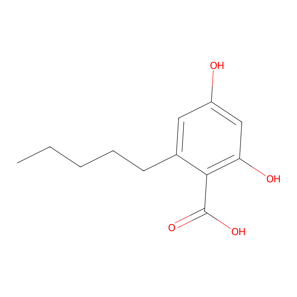 Olivetolic Acid molecular structure, CAS 491-72-5