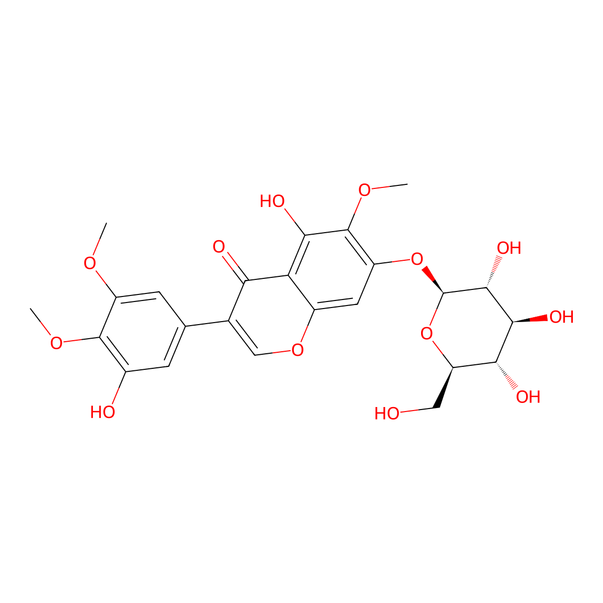 Iridin molecular structure, CAS 491-74-7