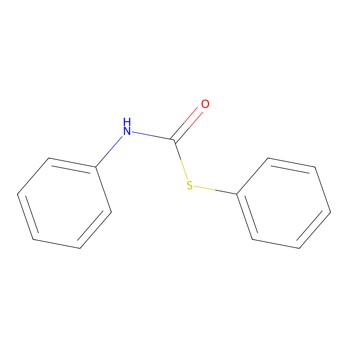S-Phenyl N-(phenyl)thiocarbamate molecular structure, CAS 4910-32-1