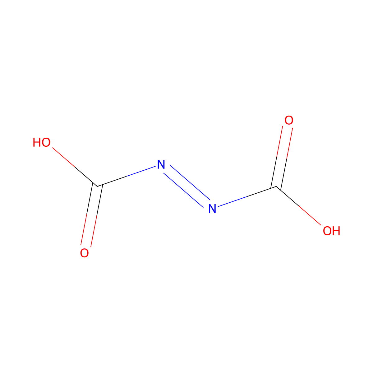 1,2-Diazenedicarboxylic acid molecular structure, CAS 4910-62-7