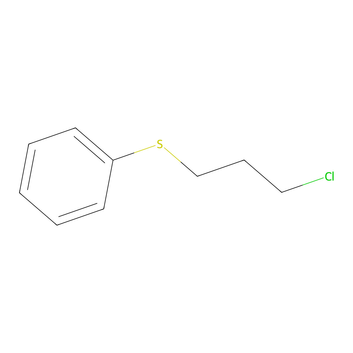 3-Chloropropyl phenyl sulfide molecular structure, CAS 4911-65-3