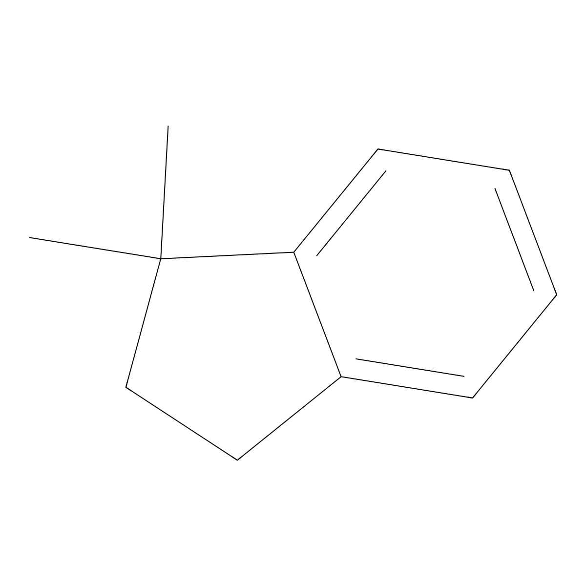 2,3-dihydro-1,1-dimethyl-1H-indene molecular structure, CAS 4912-92-9