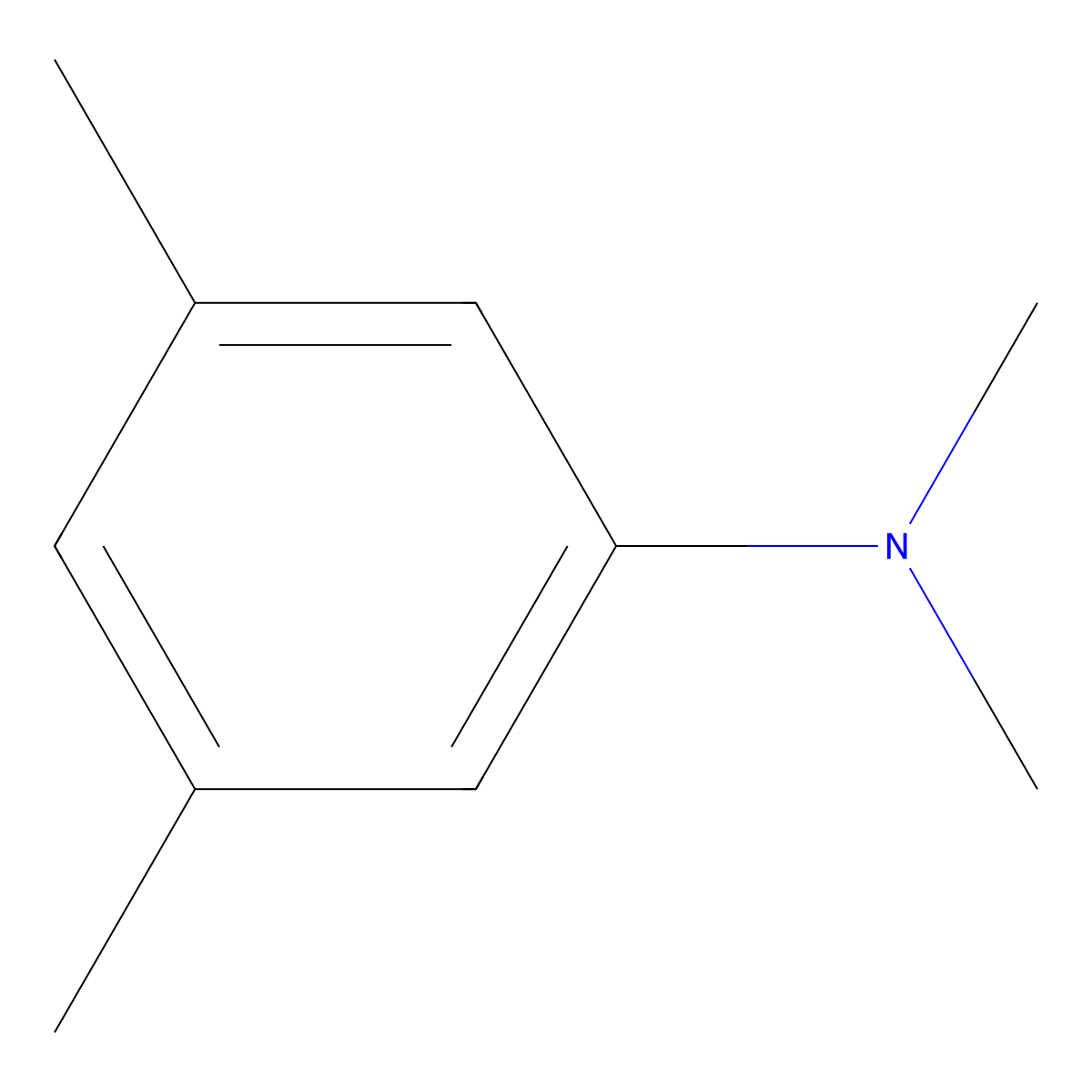 N,N,3,5-Tetramethylaniline molecular structure, CAS 4913-13-7