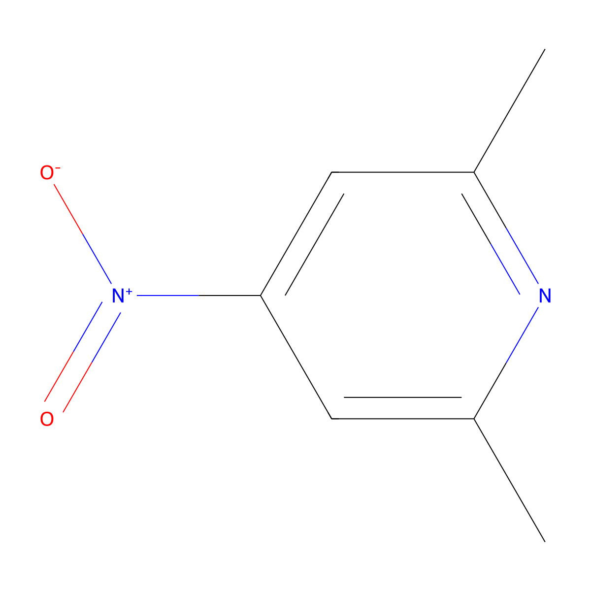 2,6-Dimethyl-4-nitropyridine molecular structure, CAS 4913-57-9