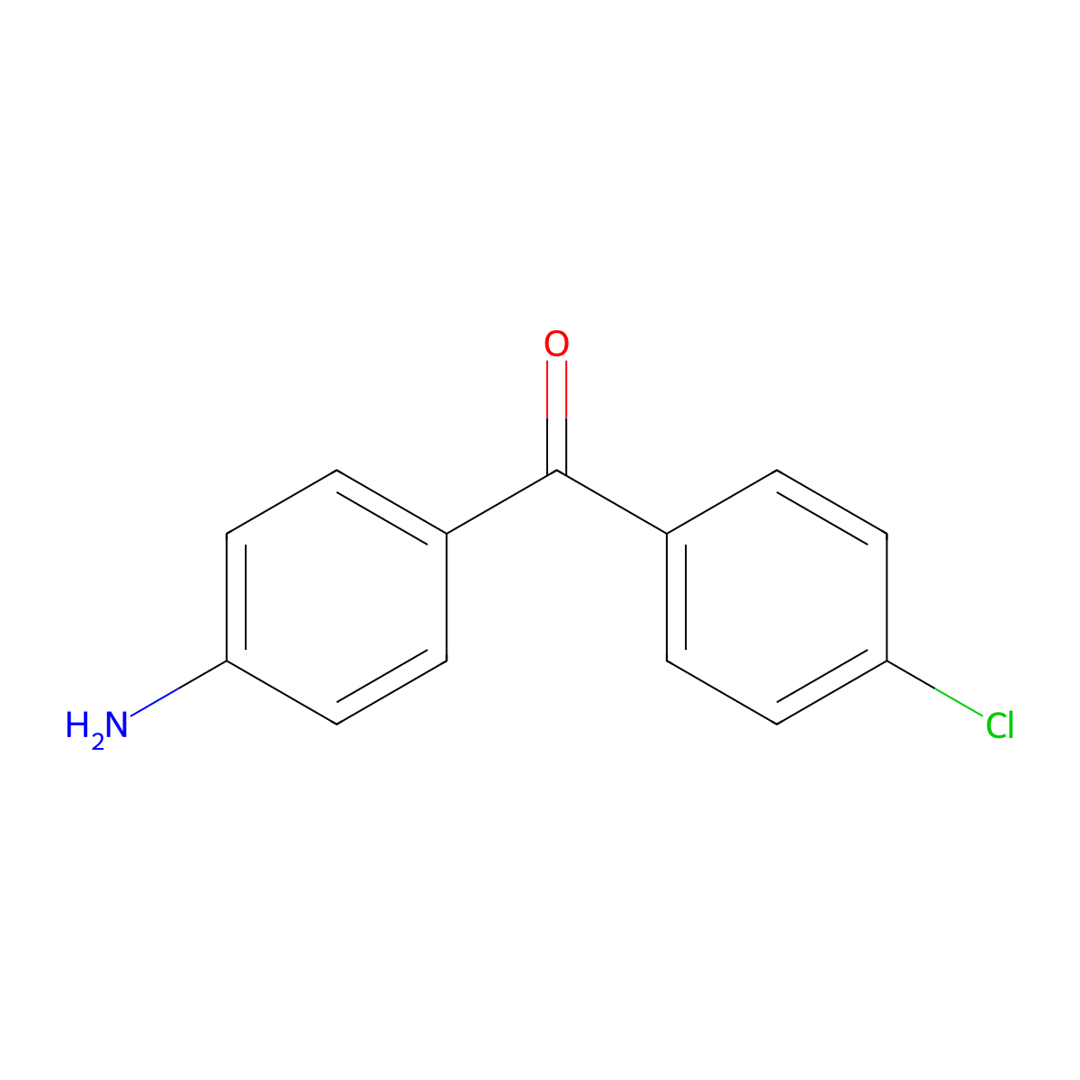 4-Amino-4'-chlorobenzophenone molecular structure, CAS 4913-77-3