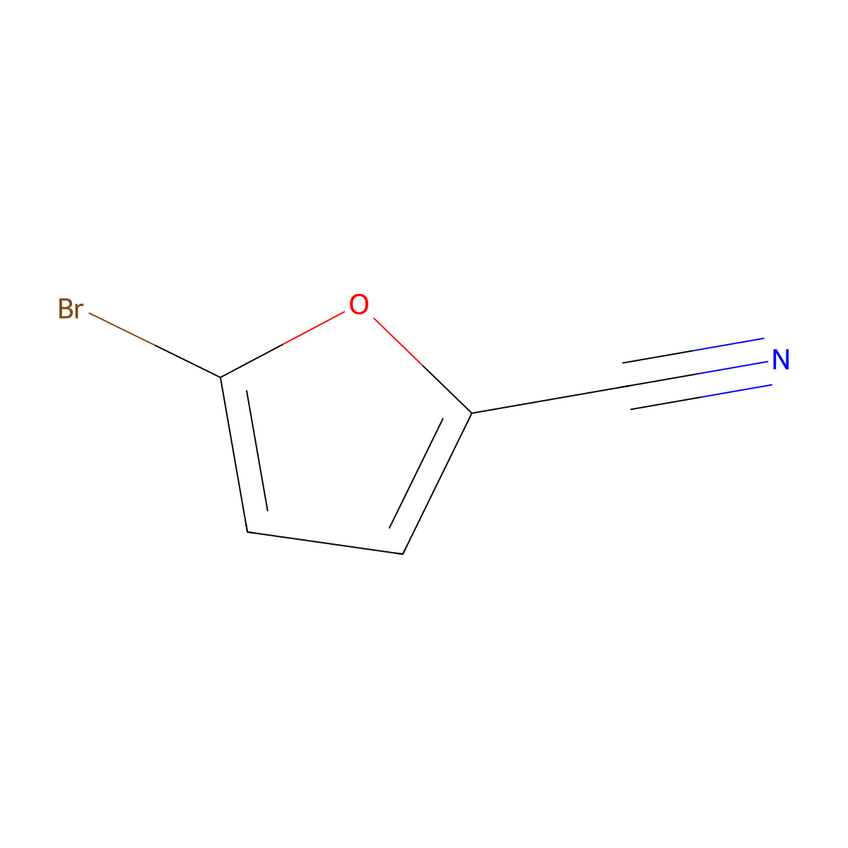 5-Bromofuran-2-carbonitrile molecular structure, CAS 4915-06-4