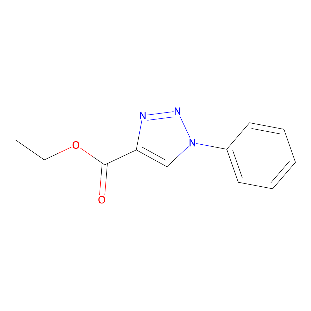 Ethyl 1-phenyl-1H-1,2,3-triazole-4-carboxylate molecular structure, CAS 4915-97-3