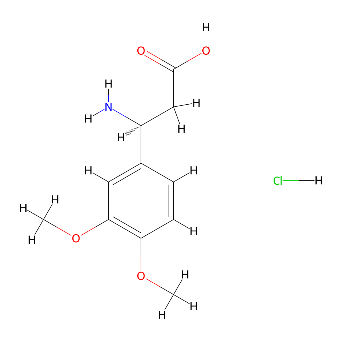 (S)-3-Amino-3-(3,4-dimethoxyphenyl)propanoic acid hydrochloride molecular structure, CAS 491578-65-5