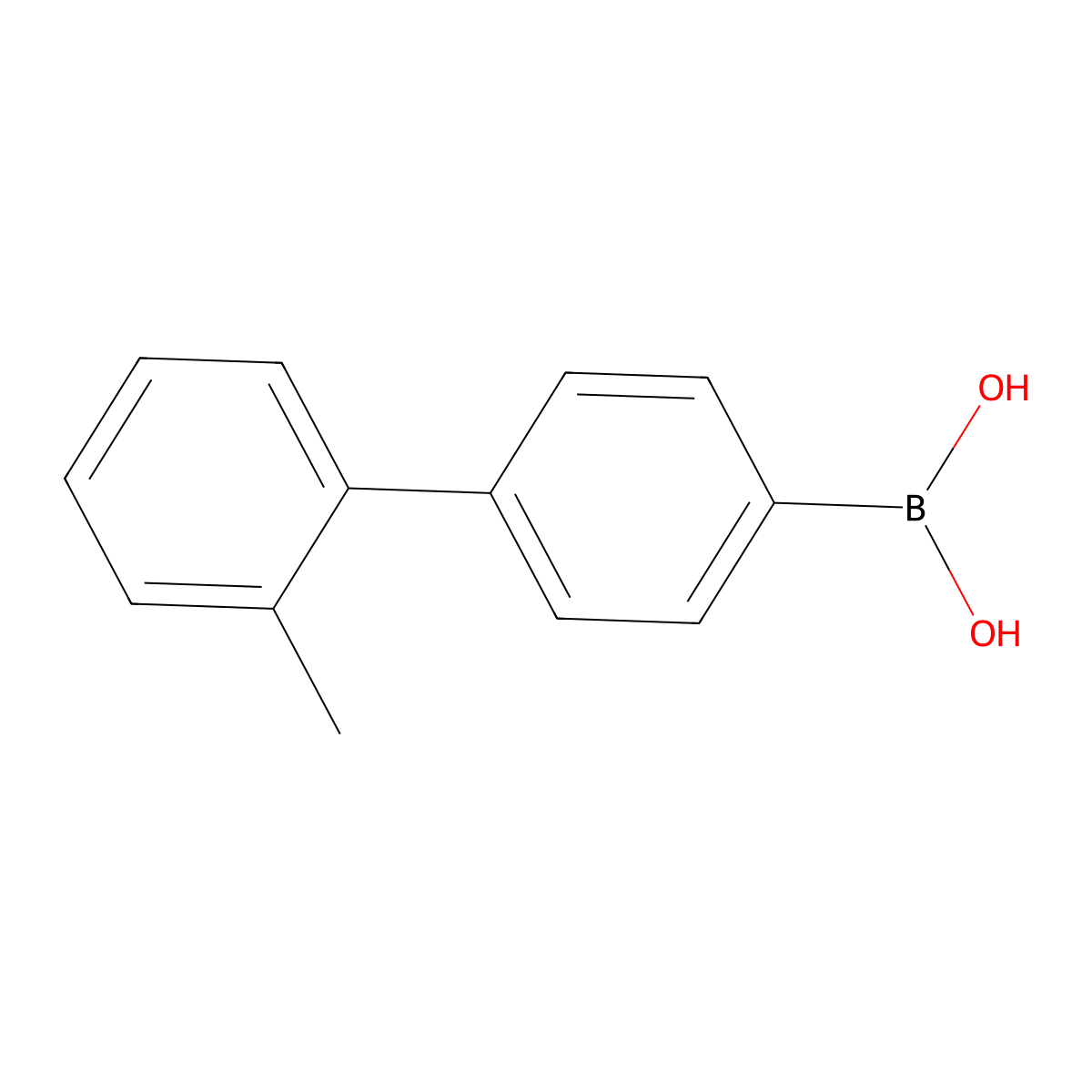 (2'-Methyl-[1,1'-biphenyl]-4-yl)boronic acid molecular structure, CAS 491595-36-9