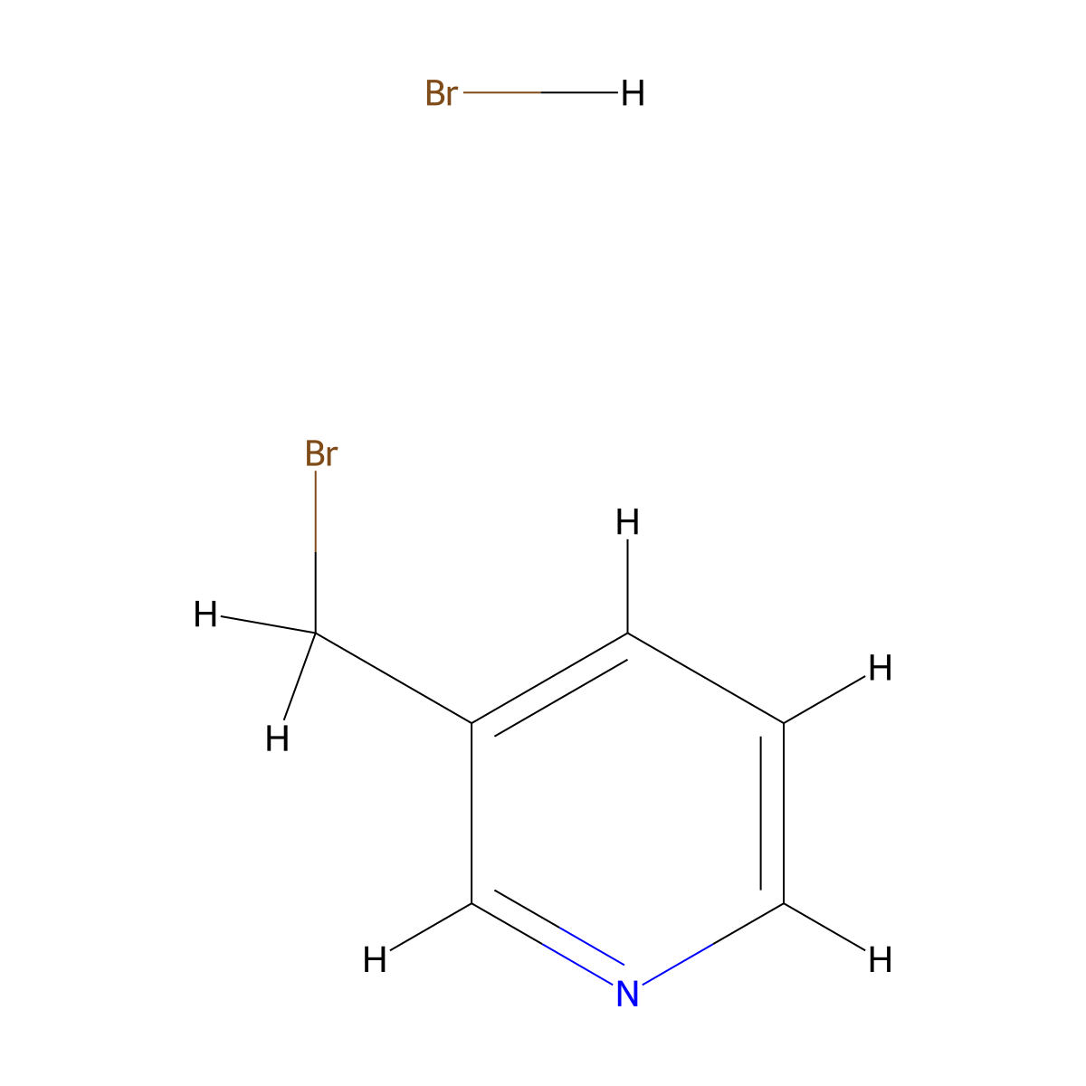3-(Bromomethyl)pyridine hydrobromide molecular structure, CAS 4916-55-6