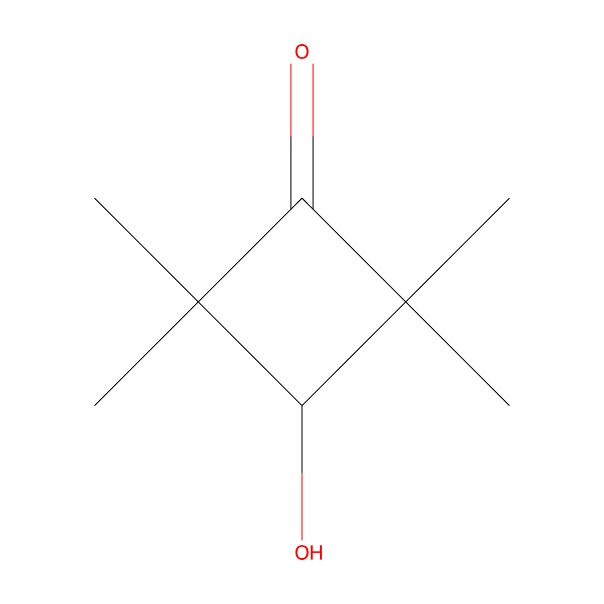 3-Hydroxy-2,2,4,4-tetramethylcyclobutanone molecular structure, CAS 4916-59-0