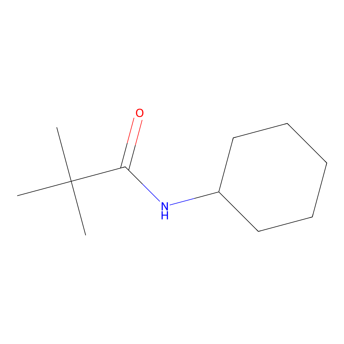 N-cyclohexyl-2,2-dimethylpropanamide molecular structure, CAS 4916-82-9