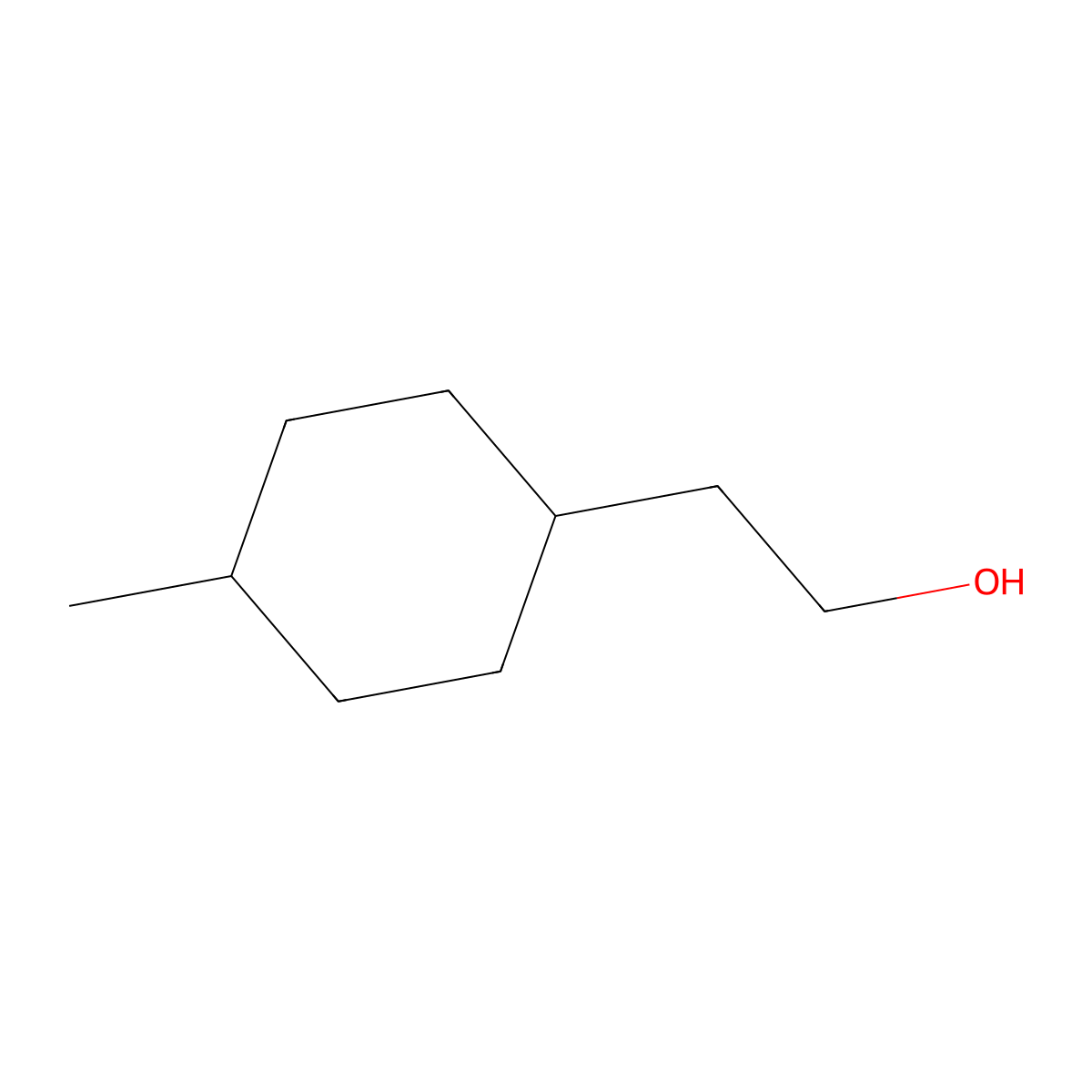2-(4-Methylcyclohexyl)ethanol molecular structure, CAS 4916-87-4