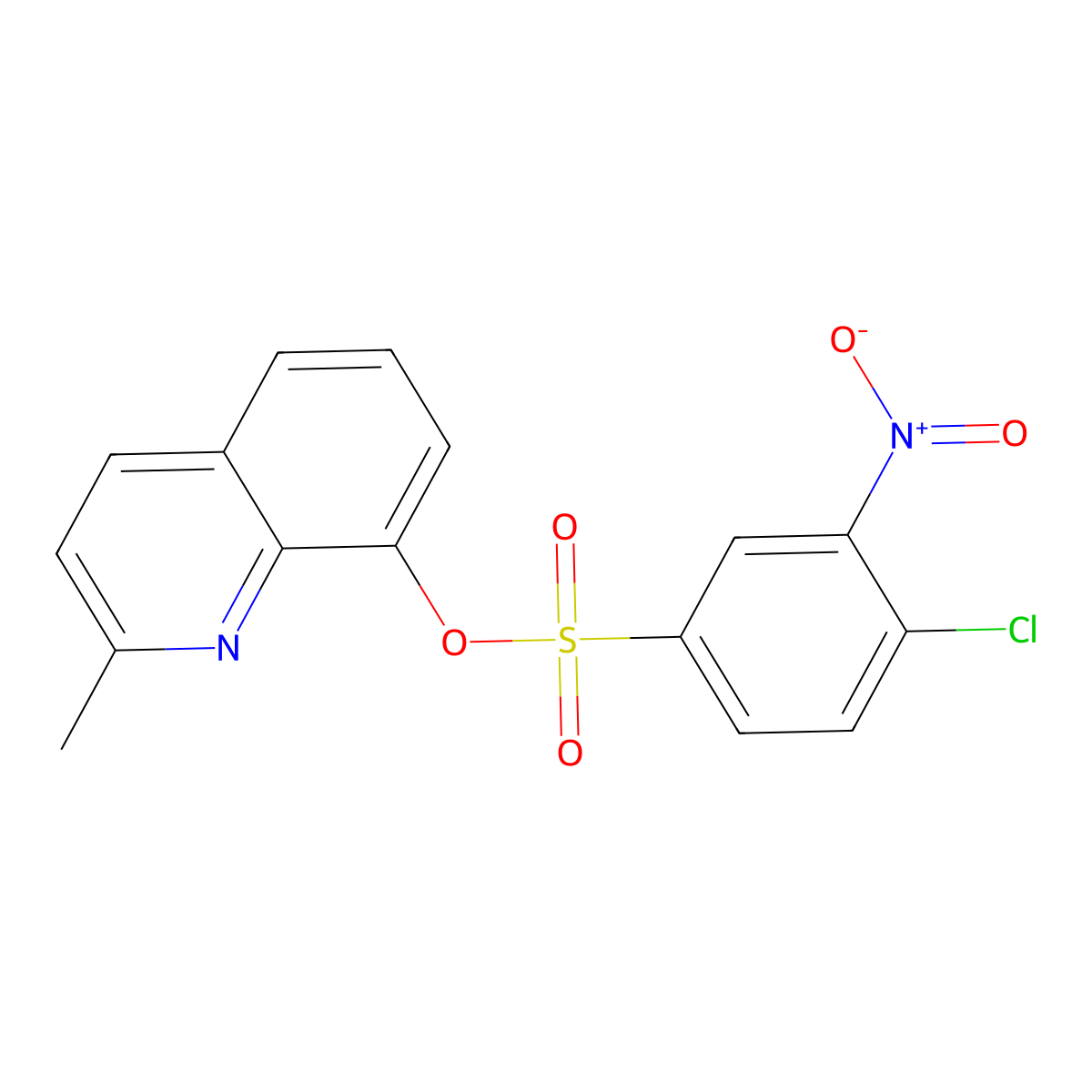 2-Methyl-8-quinolyl 4-chloro-3-nitrobenzenesulfonate molecular structure, CAS 491603-70-4