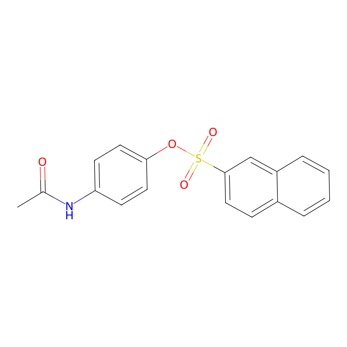 4-(Acetylamino)phenyl naphthalene-2-sulfonate molecular structure, CAS 491603-74-8