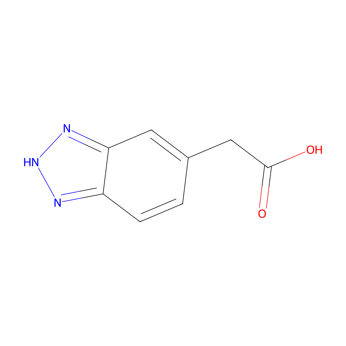 2-(1H-1,2,3-benzotriazol-5-yl)acetic acid molecular structure, CAS 491612-10-3