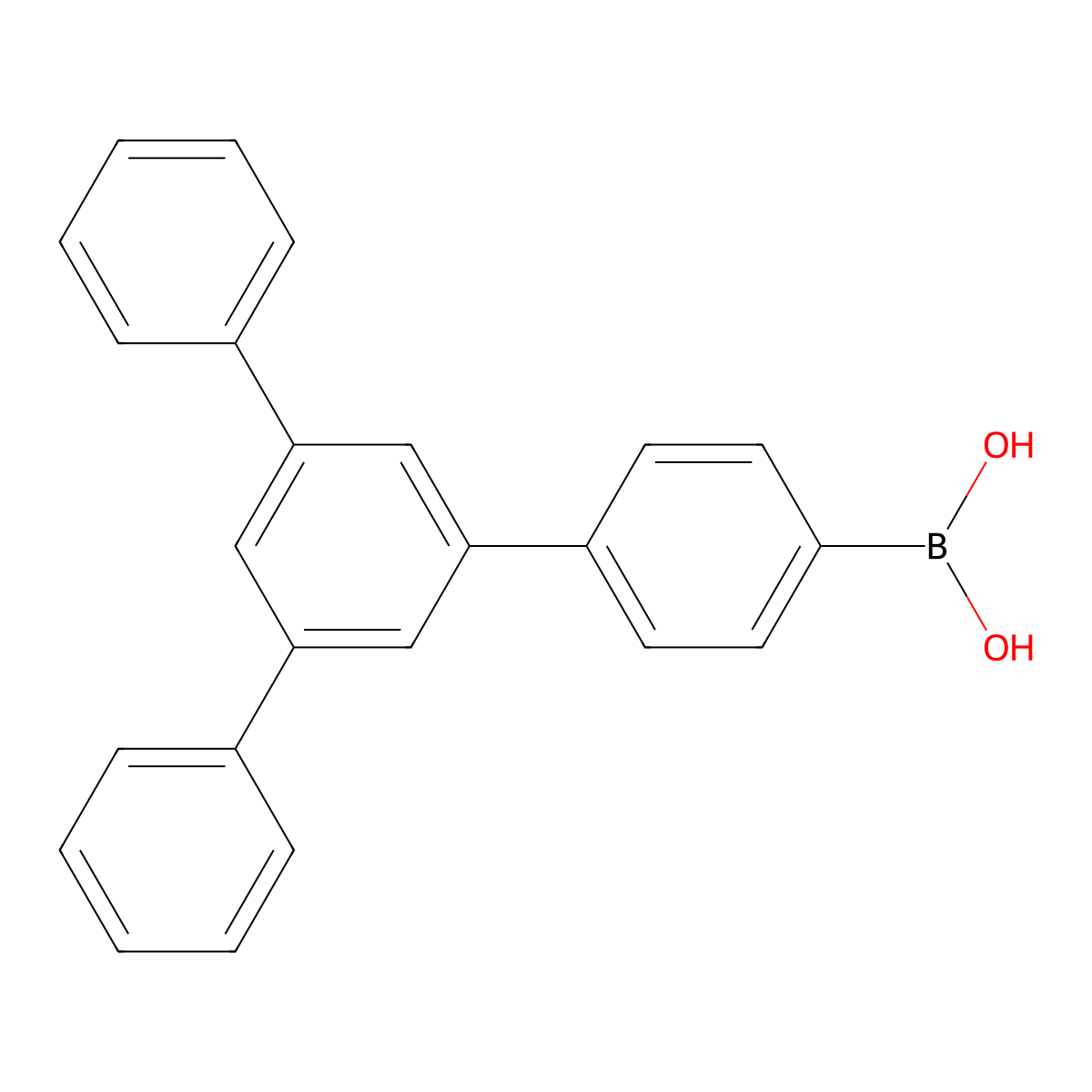 (5'-Phenyl-[1,1':3',1''-terphenyl]-4-yl)boronic acid molecular structure, CAS 491612-72-7