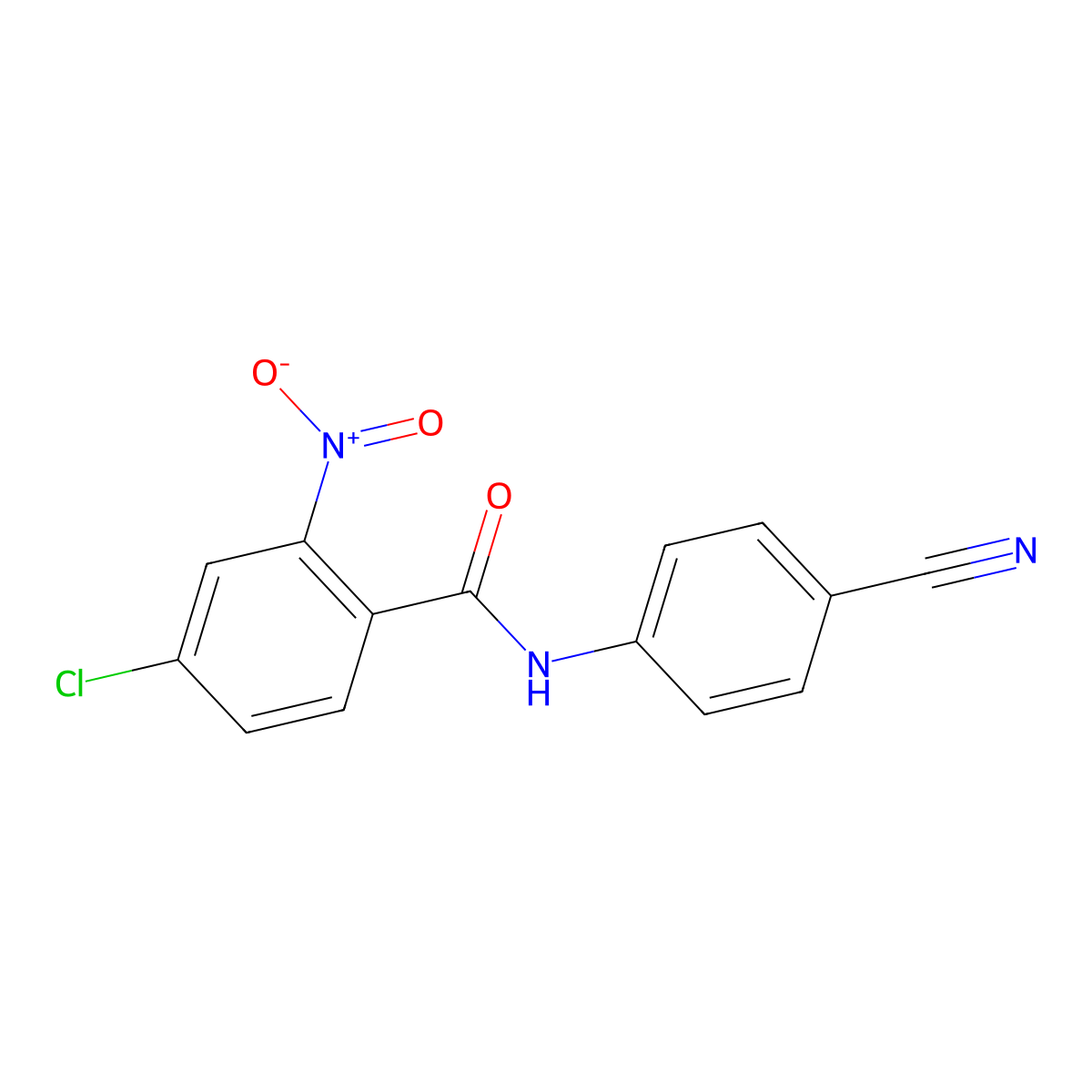 4-chloro-N-(4-cyanophenyl)-2-nitrobenzamide molecular structure, CAS 491616-39-8