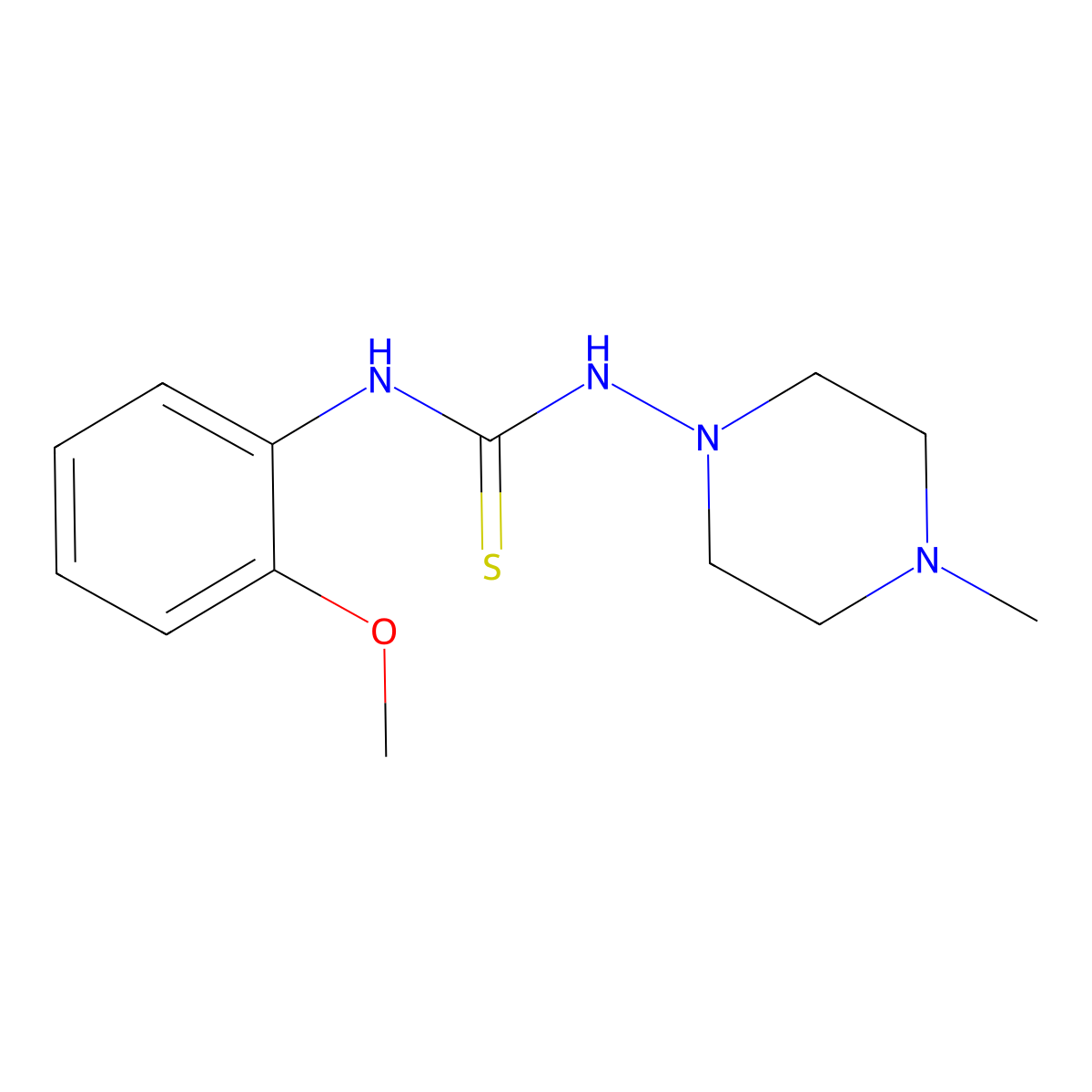 1-(2-Methoxyphenyl)-3-(4-methylpiperazin-1-yl)thiourea molecular structure, CAS 491639-80-6