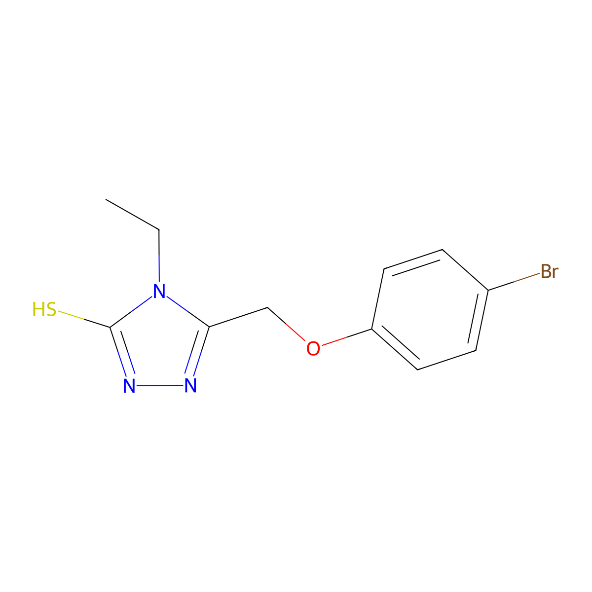 5-[(4-bromophenoxy)methyl]-4-ethyl-4H-1,2,4-triazole-3-thiol molecular structure, CAS 491647-35-9