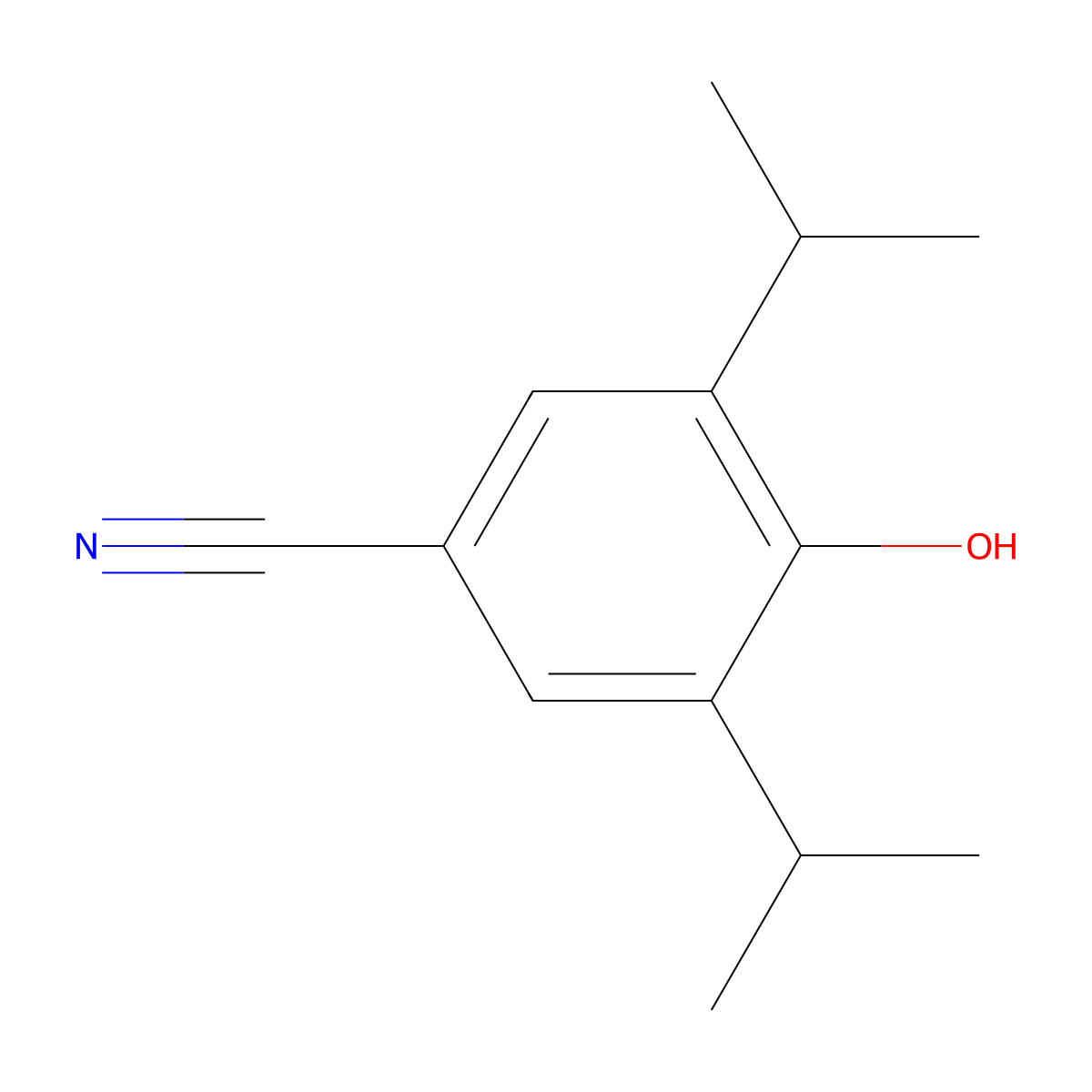 4-Hydroxy-3,5-diisopropylbenzonitrile molecular structure, CAS 4917-31-1