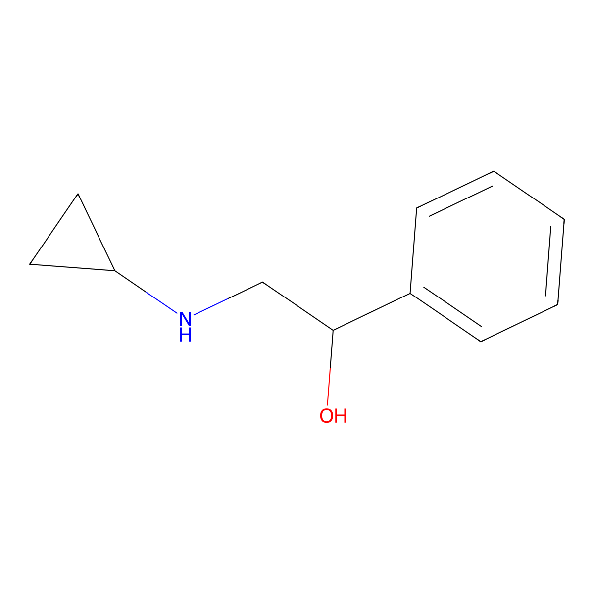 2-(Cyclopropylamino)-1-phenylethan-1-ol molecular structure, CAS 4917-70-8