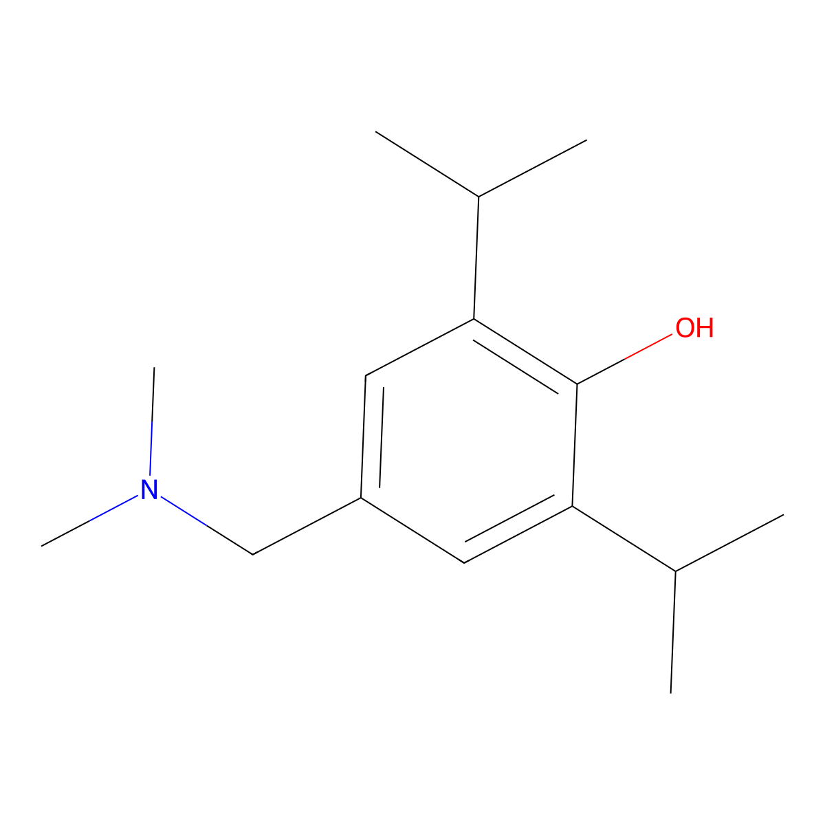 p-Cresol, alpha-(dimethylamino)-2,6-diisopropyl- molecular structure, CAS 4918-95-0