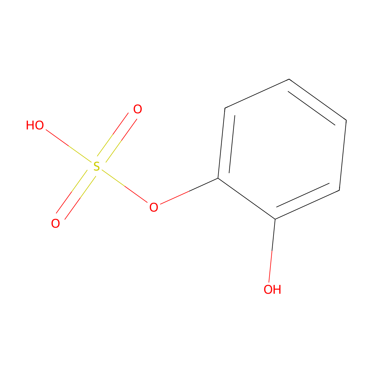 Pyrocatechol sulfate molecular structure, CAS 4918-96-1