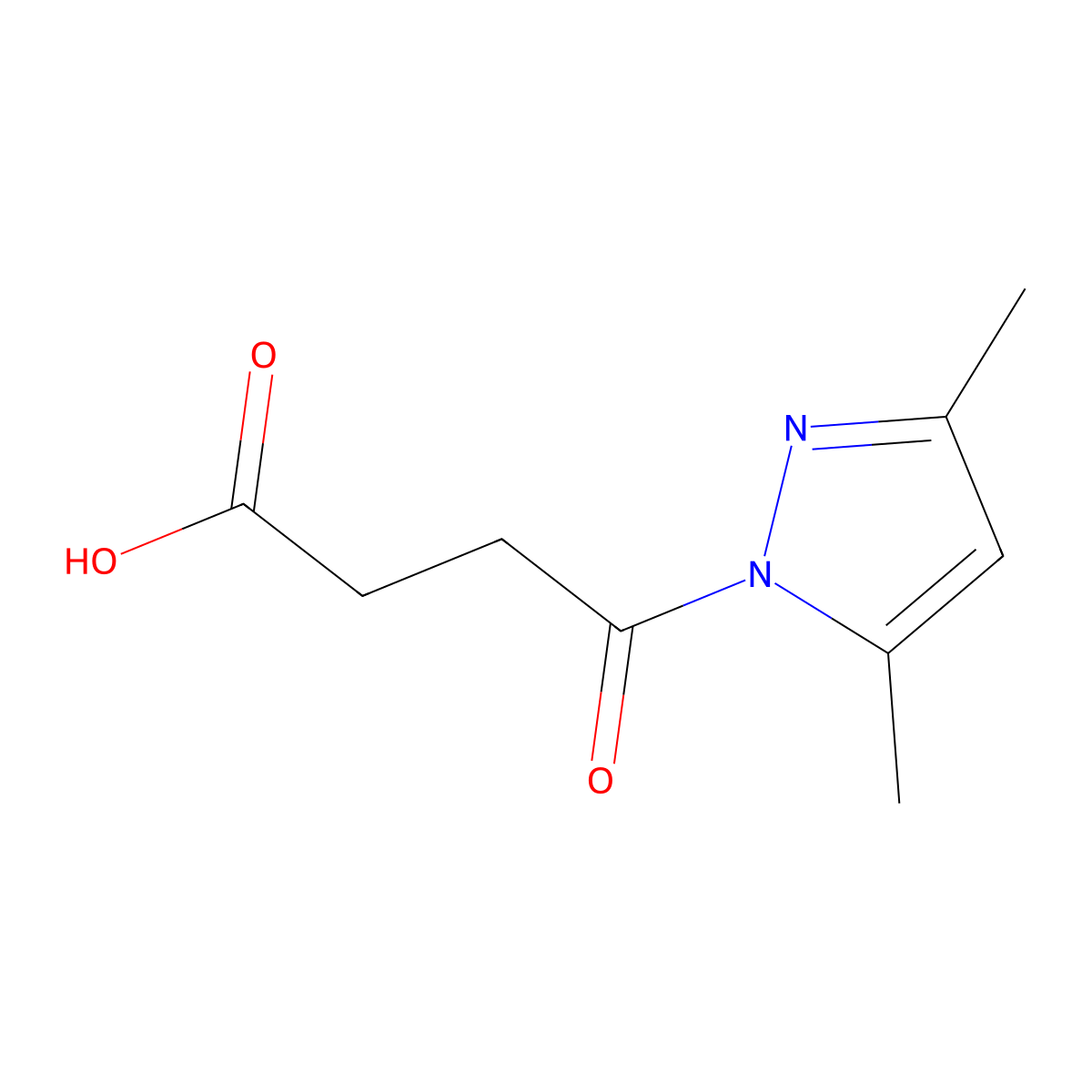 4-(3,5-dimethyl-1H-pyrazol-1-yl)-4-oxobutanoic acid molecular structure, CAS 491831-88-0