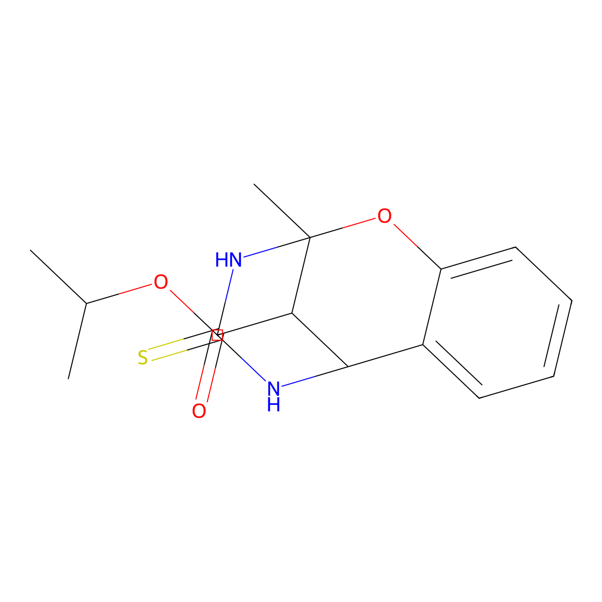 isopropyl (9S)-9-methyl-11-thioxo-8-oxa-10,12-diazatricyclo[7.3.1.0~2,7~]trideca-2,4,6-triene-13-carboxylate molecular structure, CAS 491832-12-3