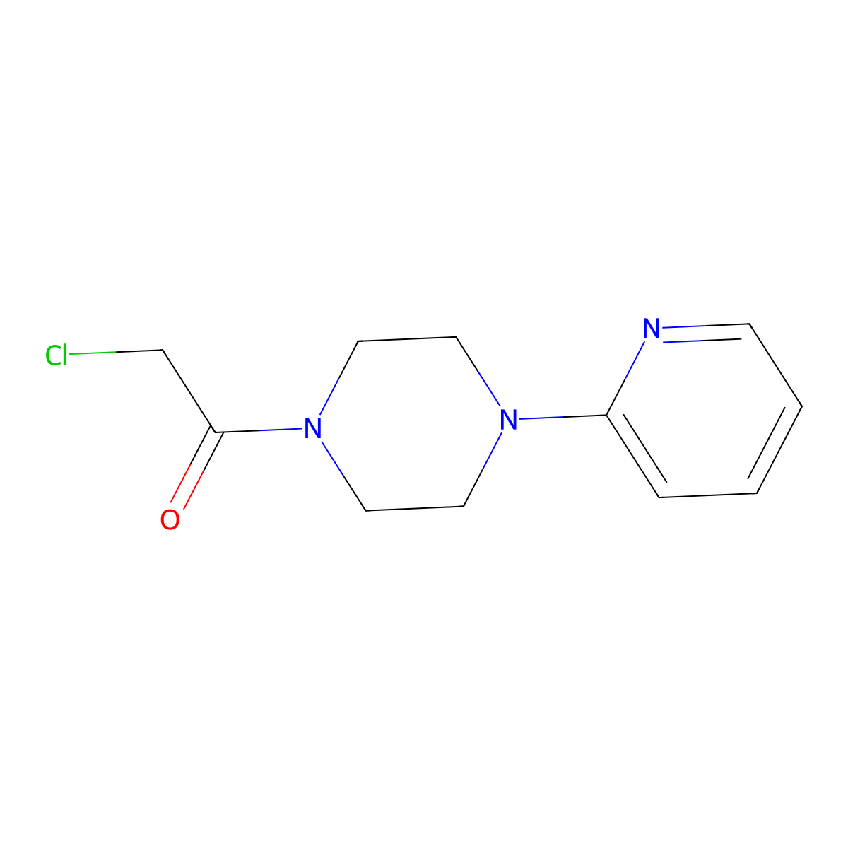 1-(Chloroacetyl)-4-pyridin-2-ylpiperazine molecular structure, CAS 491837-81-1