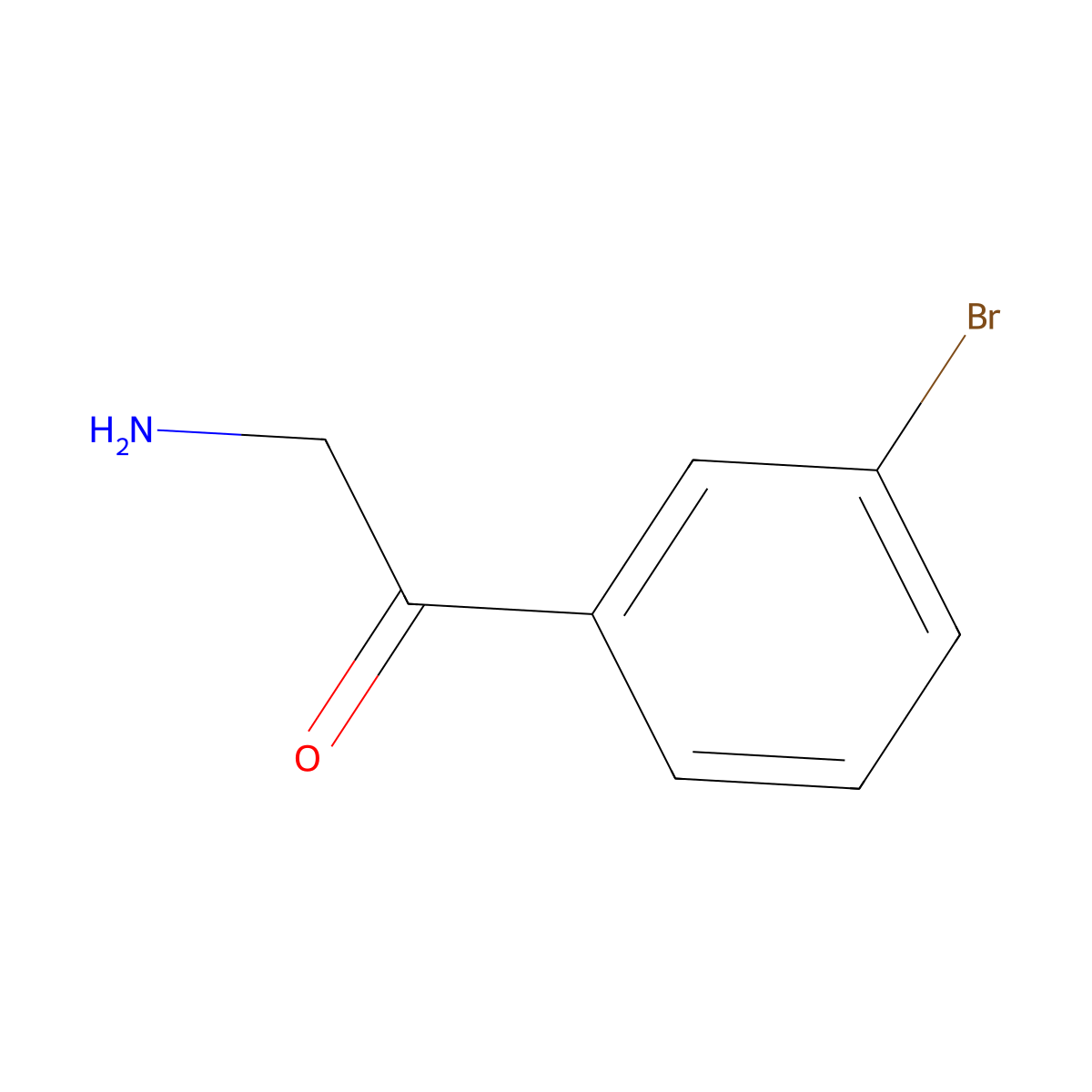 2-Amino-1-(3-bromophenyl)ethanone molecular structure, CAS 491837-88-8