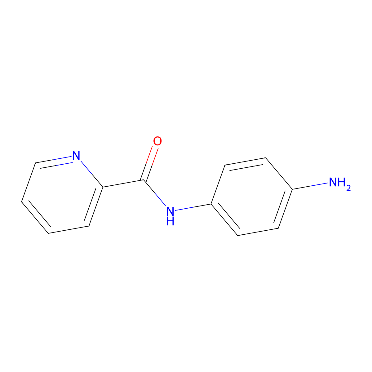 N-(4-aminophenyl)pyridine-2-carboxamide molecular structure, CAS 491839-49-7