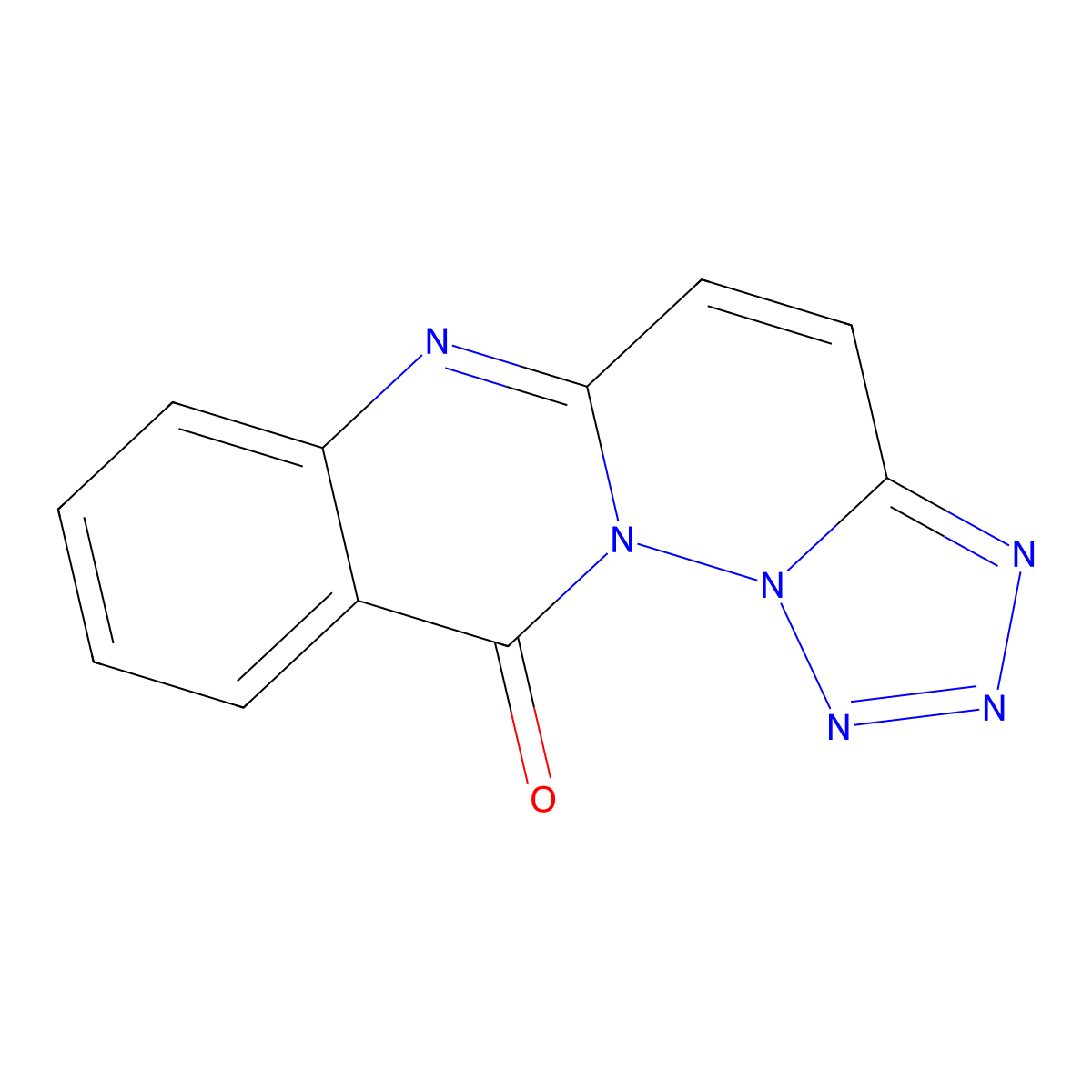 11H-tetrazolo[1',5':2,3]pyridazino[6,1-b]quinazolin-11-one molecular structure, CAS 491839-69-1