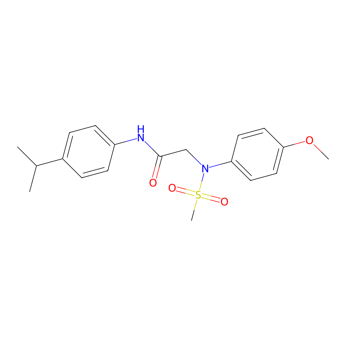 2-(4-methoxy-N-methylsulfonylanilino)-N-(4-propan-2-ylphenyl)acetamide molecular structure, CAS 491843-66-4