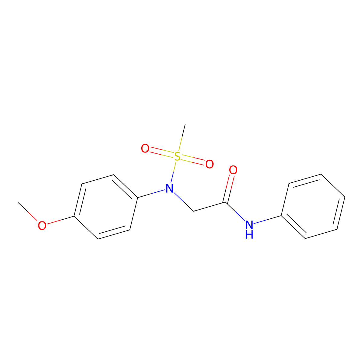 2-[(4-Methoxyphenyl)(methylsulfonyl)amino]-N-phenylacetamide molecular structure, CAS 491843-95-9