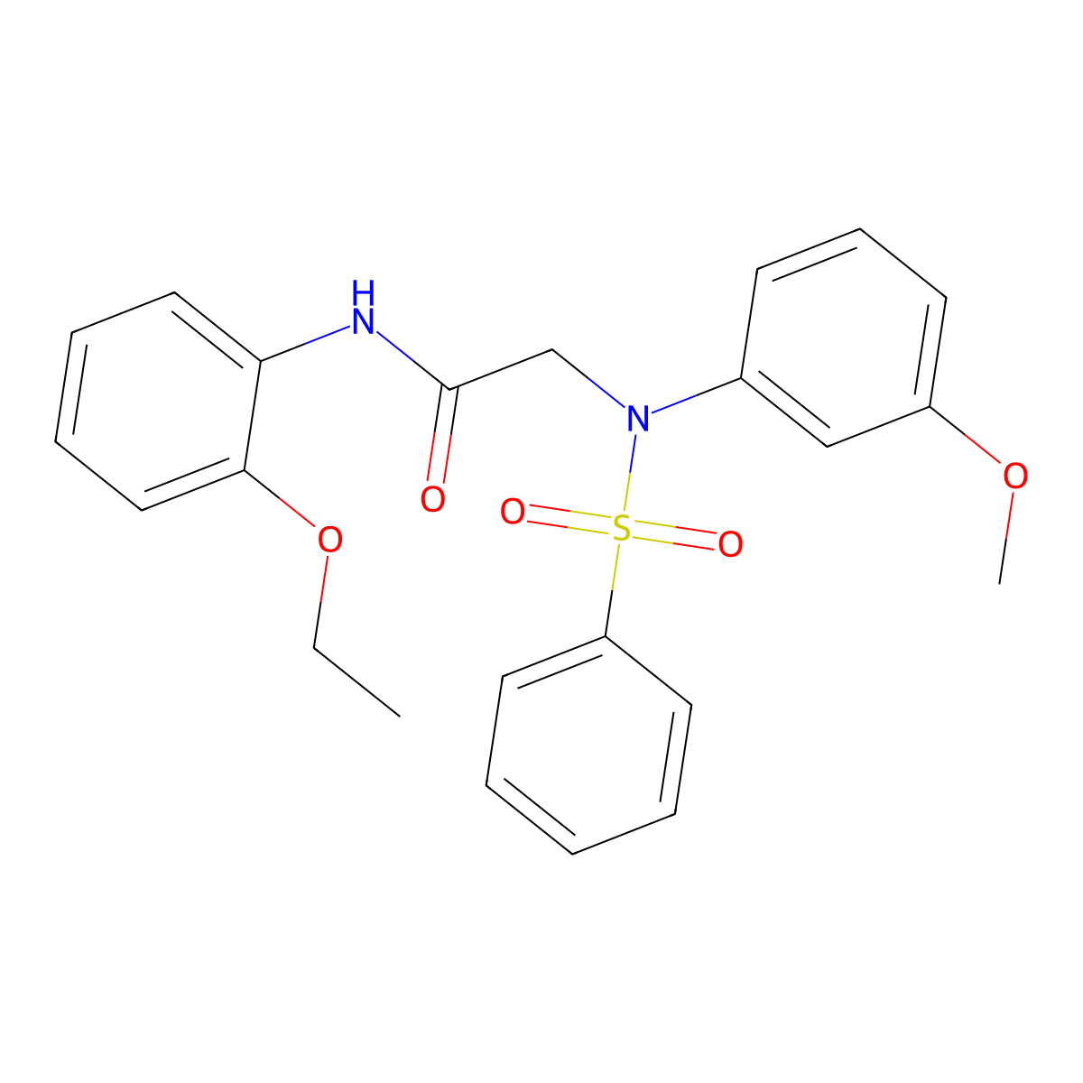 N-(2-ethoxyphenyl)-2-[3-methoxy(phenylsulfonyl)anilino]acetamide molecular structure, CAS 491844-48-5