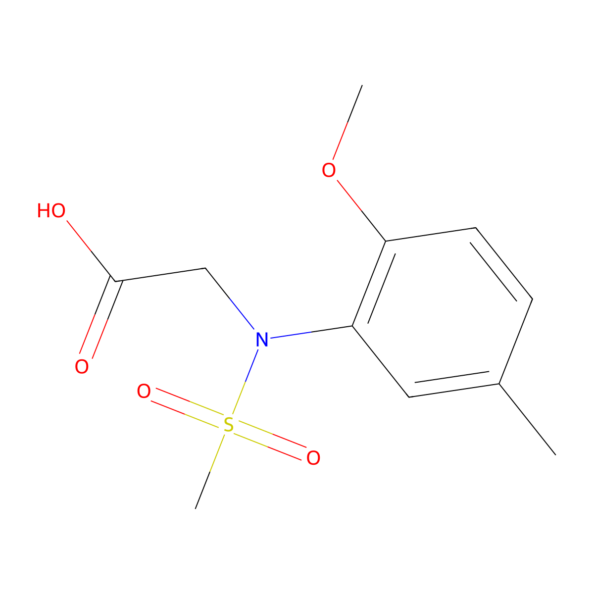 N-(2-Methoxy-5-methylphenyl)-N-(methylsulfonyl)glycine molecular structure, CAS 491844-57-6