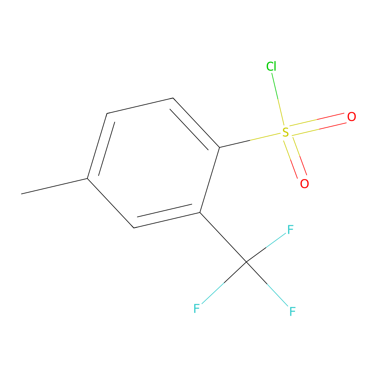 4-Methyl-2-(trifluoromethyl)benzenesulfonyl chloride molecular structure, CAS 491850-55-6