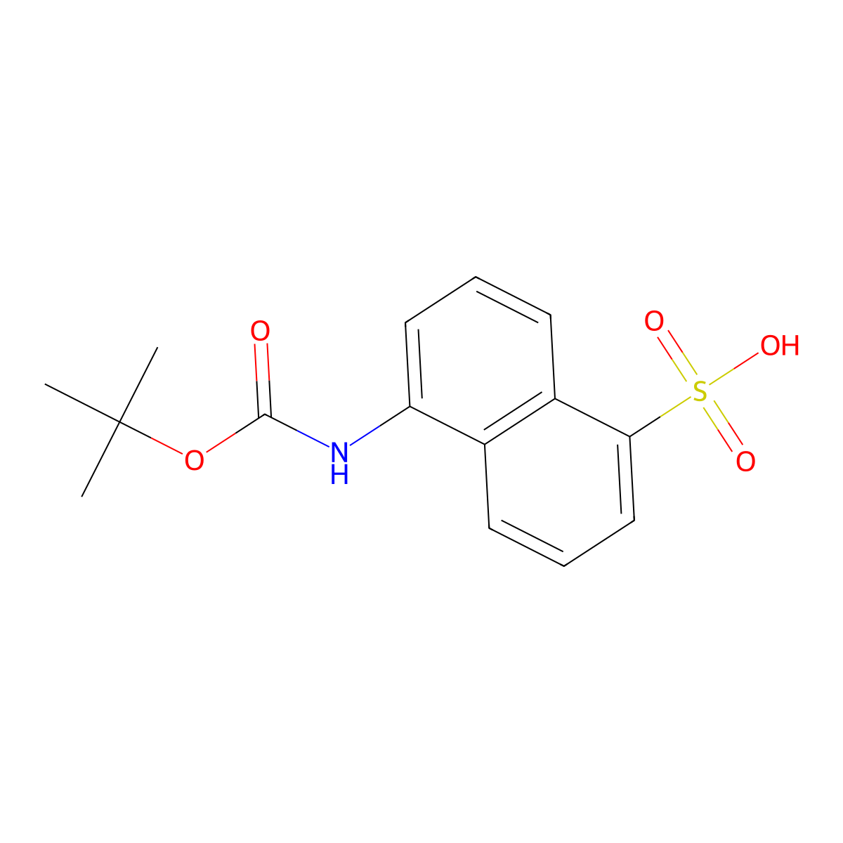 5-{[(Tert-butoxy)carbonyl]amino}naphthalene-1-sulfonic acid molecular structure, CAS 491861-15-5