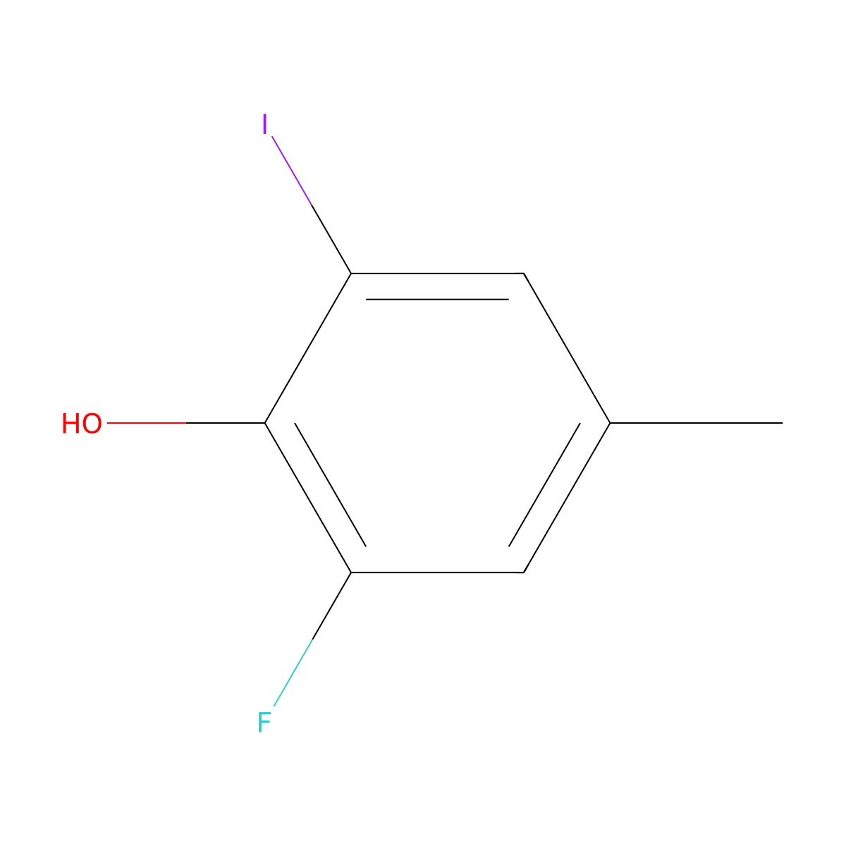 2-Fluoro-6-iodo-4-methylphenol molecular structure, CAS 491862-87-4