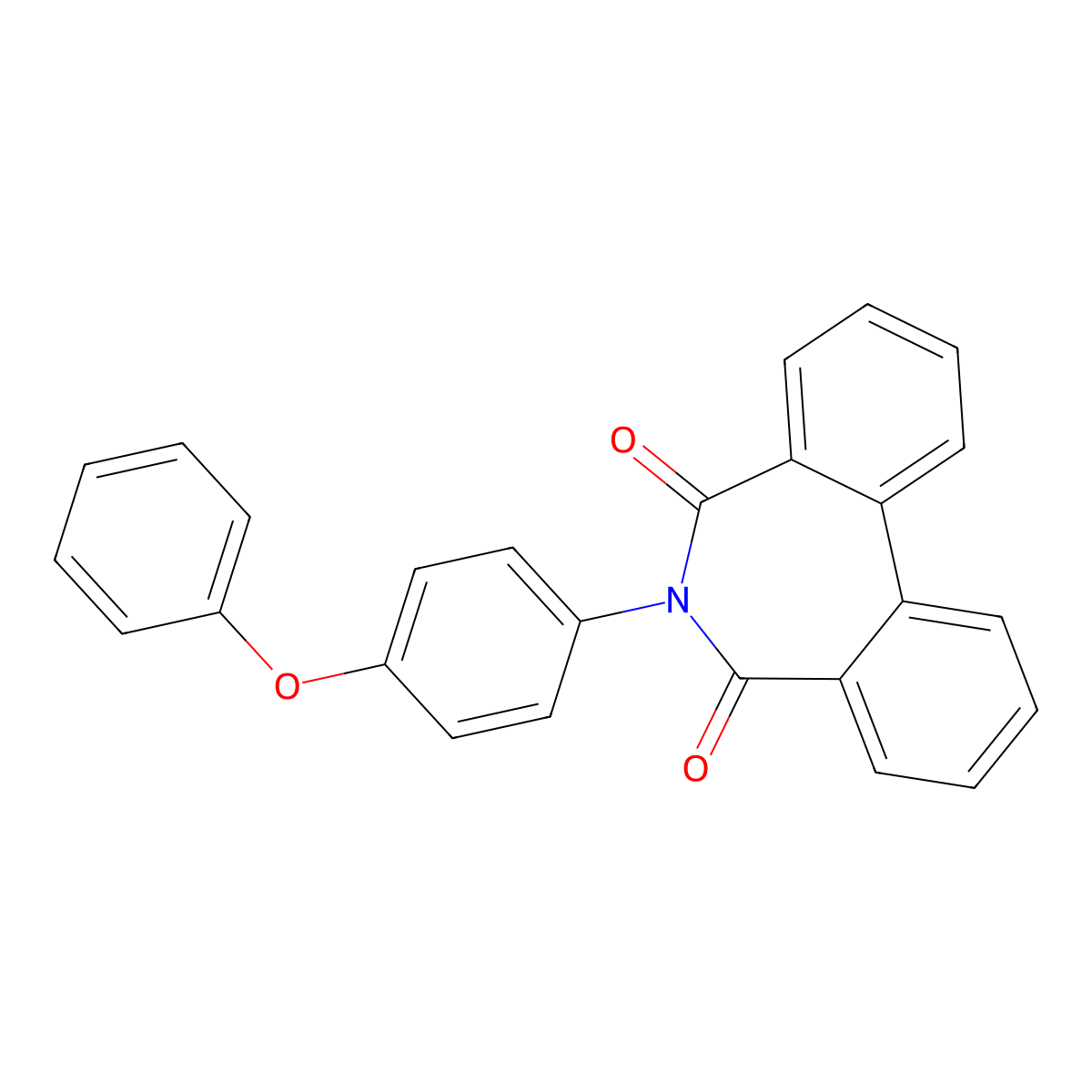 6-(4-phenoxyphenyl)-5H-dibenzo[c,e]azepine-5,7(6H)-dione molecular structure, CAS 491865-77-1