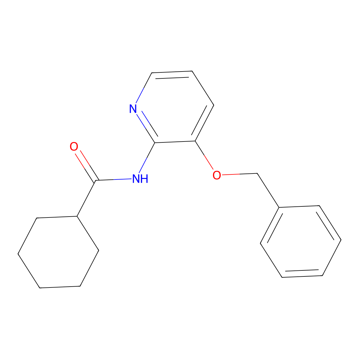 N-(3-phenylmethoxypyridin-2-yl)cyclohexanecarboxamide molecular structure, CAS 491867-70-0