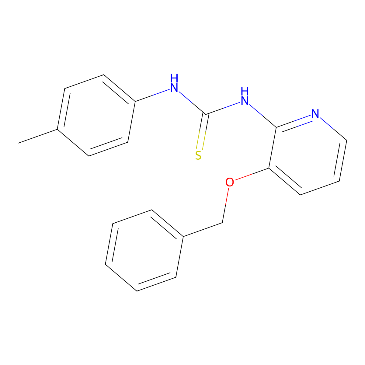 1-(4-Methylphenyl)-3-(3-phenylmethoxypyridin-2-yl)thiourea molecular structure, CAS 491867-72-2