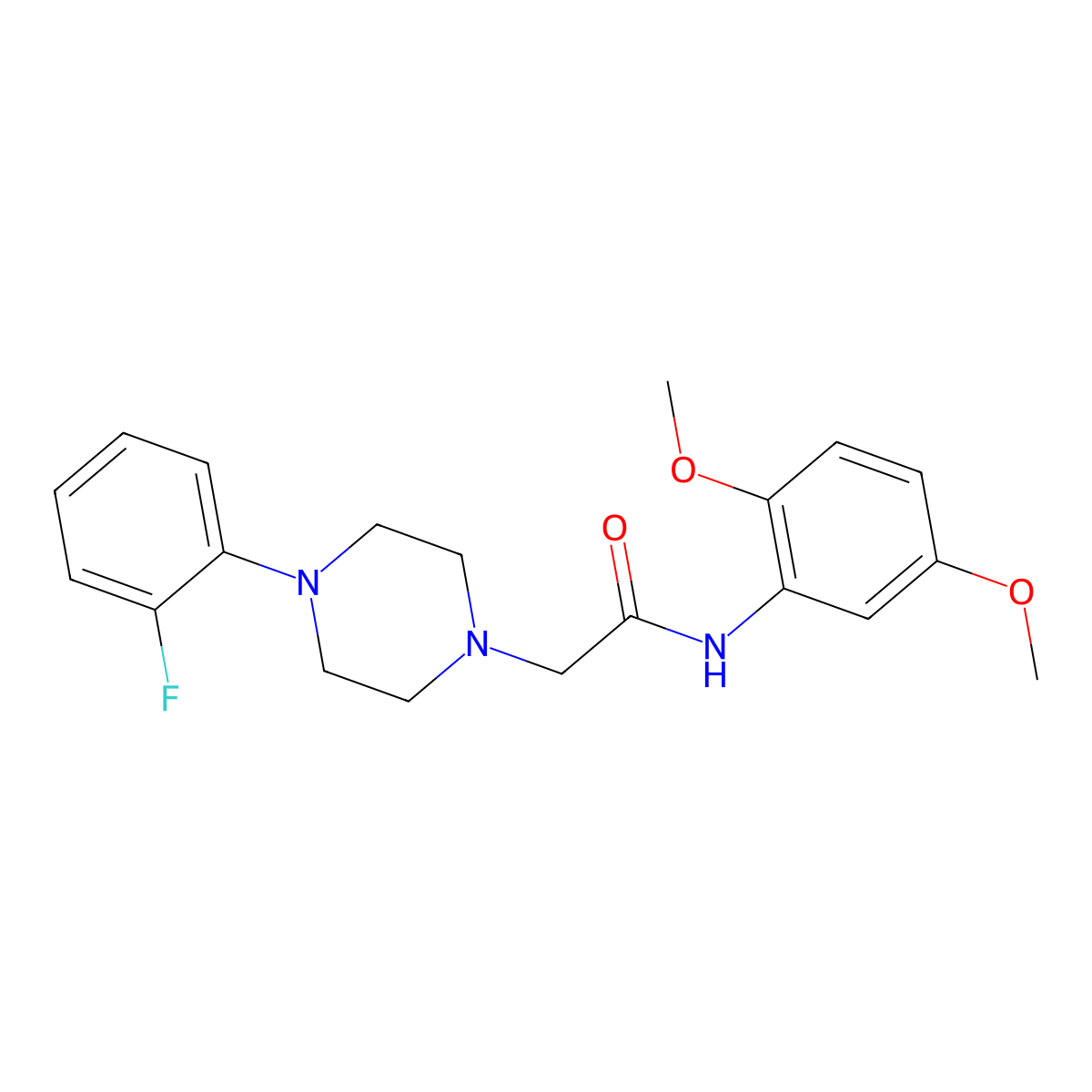N-(2,5-dimethoxyphenyl)-2-[4-(2-fluorophenyl)piperazin-1-yl]acetamide molecular structure, CAS 491867-73-3