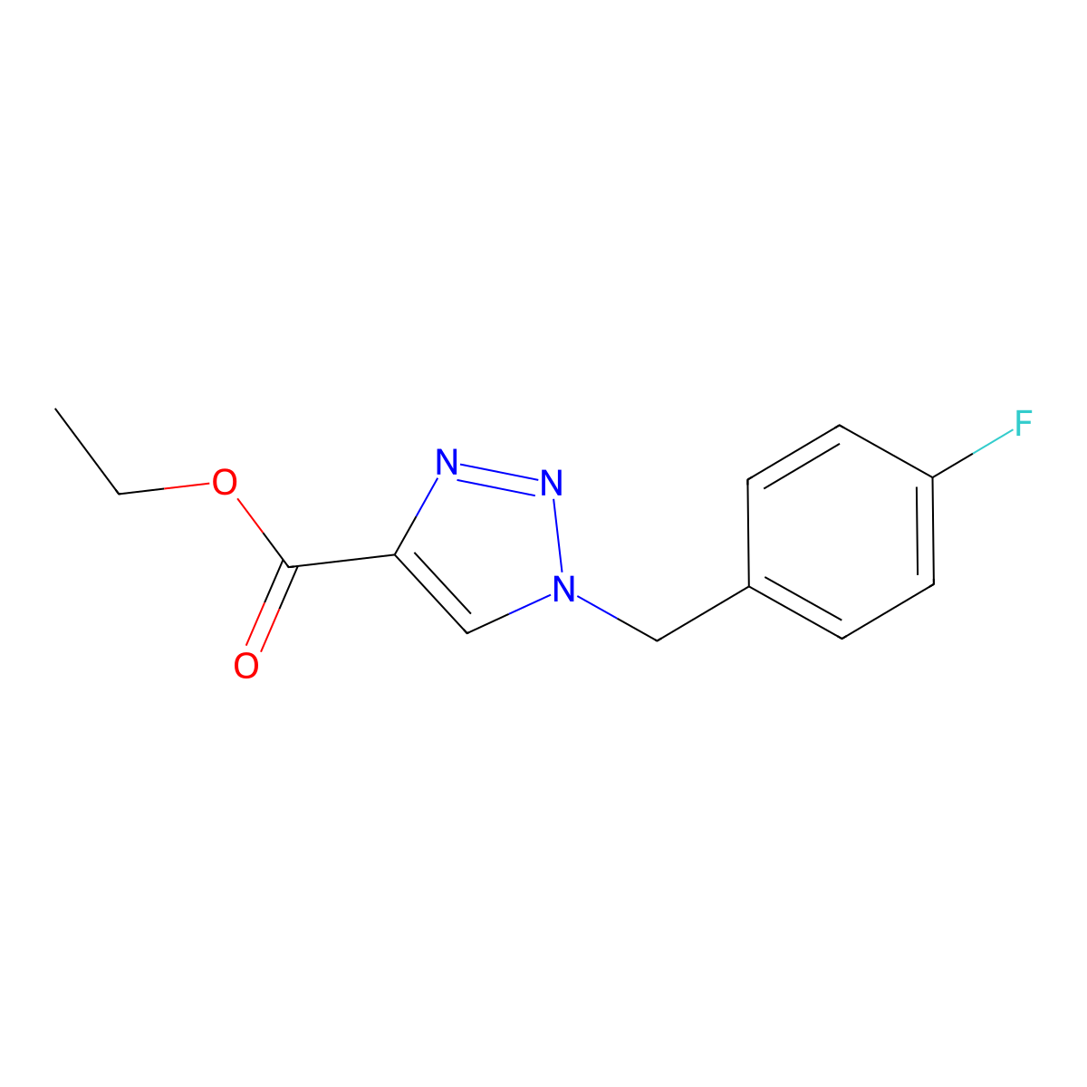 ethyl 1-[(4-fluorophenyl)methyl]-1H-1,2,3-triazole-4-carboxylate molecular structure, CAS 491868-03-2