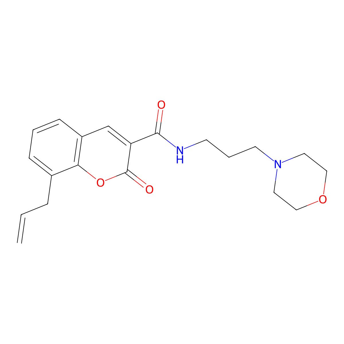 8-allyl-N-(3-morpholinopropyl)-2-oxo-2H-chromene-3-carboxamide molecular structure, CAS 491870-44-1