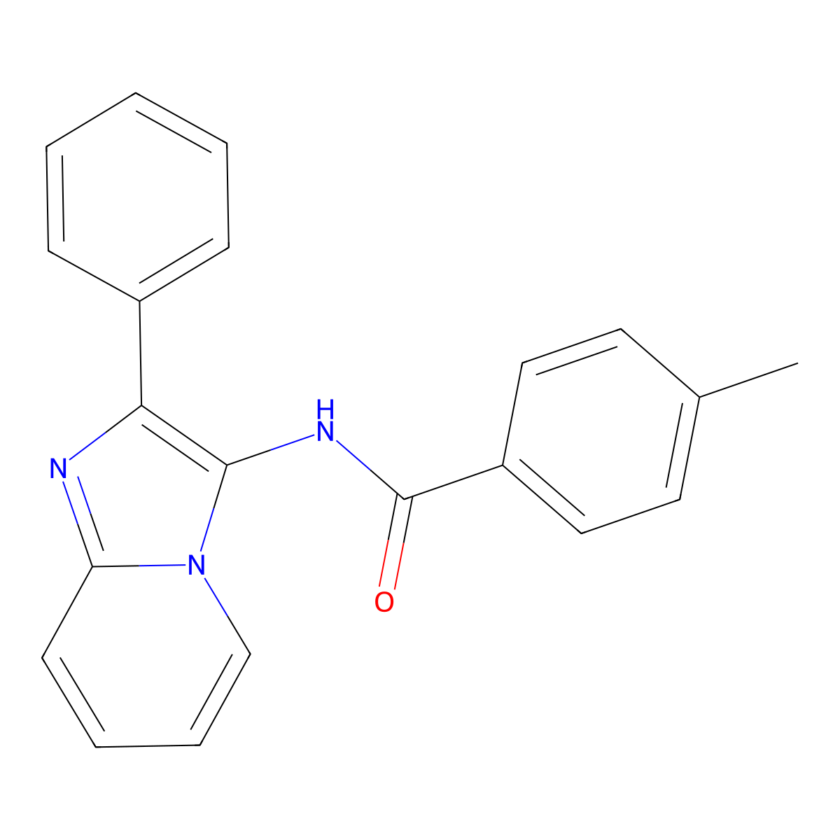4-Methyl-N-{2-phenylimidazo[1,2-A]pyridin-3-YL}benzamide molecular structure, CAS 491870-45-2